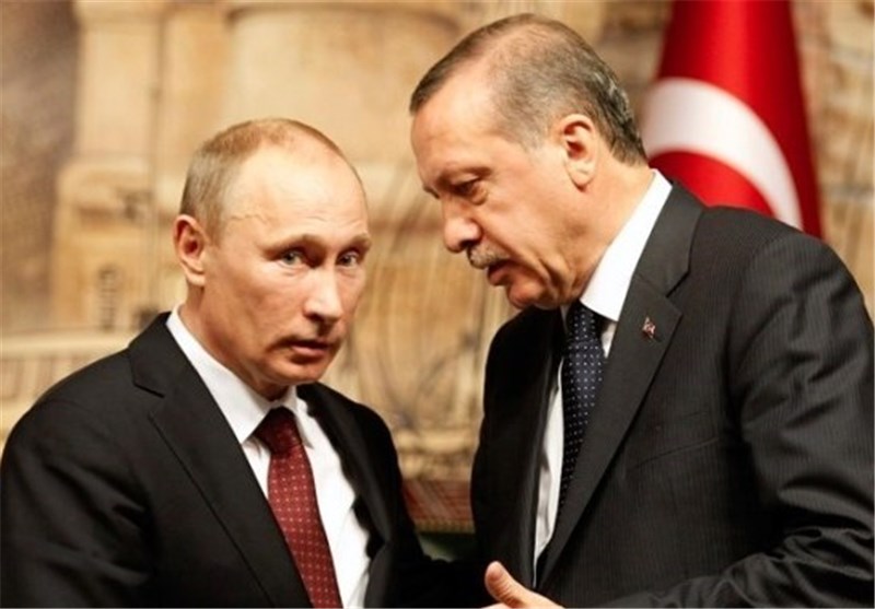 سوتی اردوغان در دیدار با پوتین مقابل خبرنگاران + فیلم