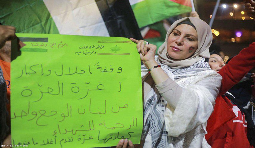 لبنان..وقفة تضامنية مع غزة في صيدا