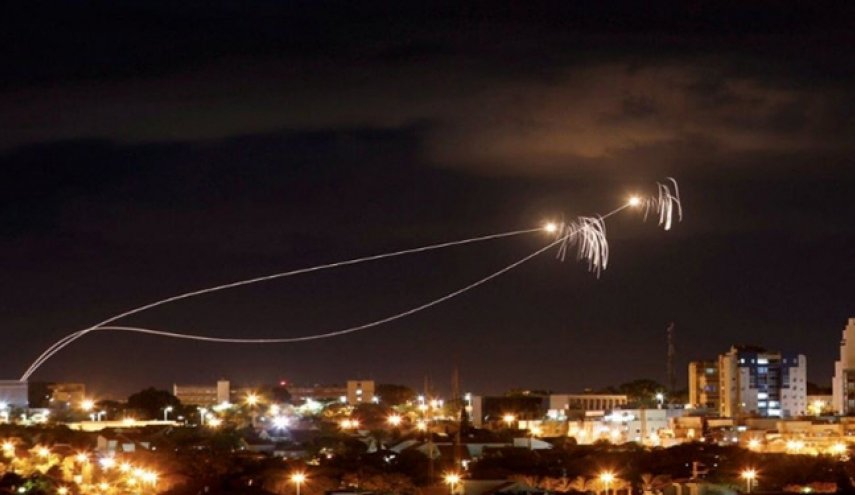 انهدام موشک های صهیونیست ها در آسمان دمشق