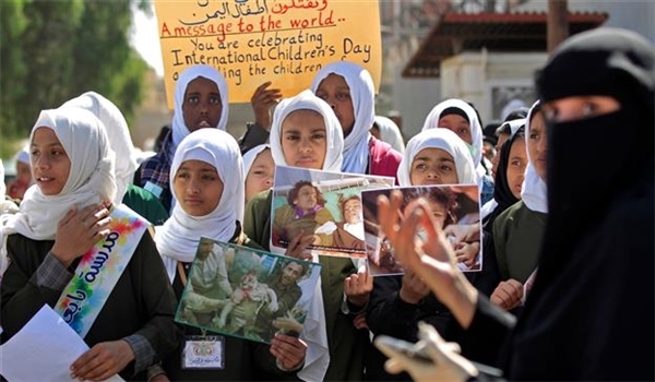 صنعاء تنتقد الصمت الدولي تجاه جرائم العدوان بحق أطفال اليمن