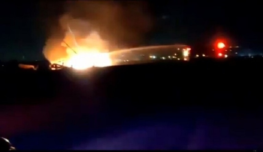 اشتعال النيران في طائرة عسكرية إسرائيلية