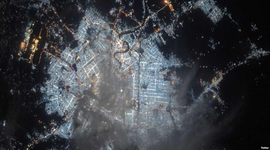 صورة لبغداد من محطة الفضاء الدولية