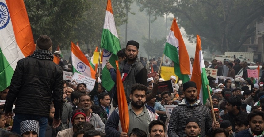 تظاهرات اعتراض آمیز مسلمانان هند به دهلی نو رسید