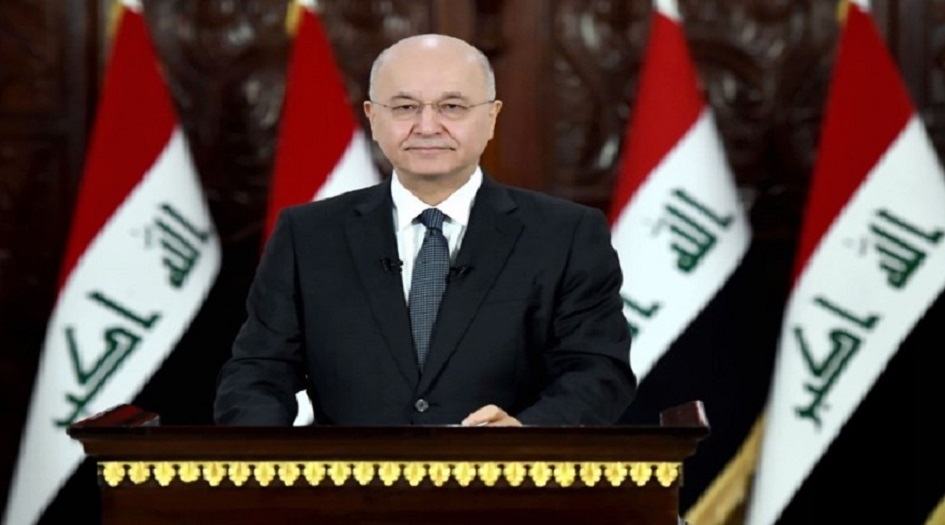 رئيس الجمهورية  العراقي يدين الهجوم الأمريكي على الحشد ويعتبره انتهاكا لسيادة العراق