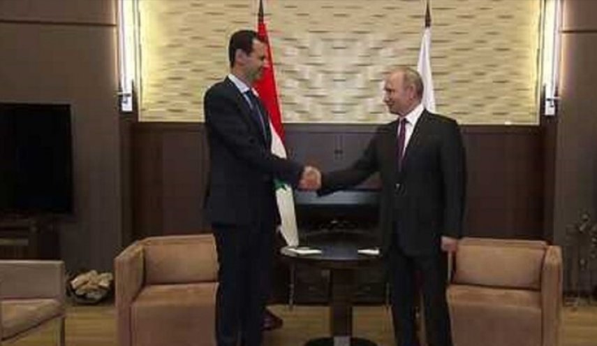 بوتين يرسل رسالة تهنئة الى بشار الاسد
