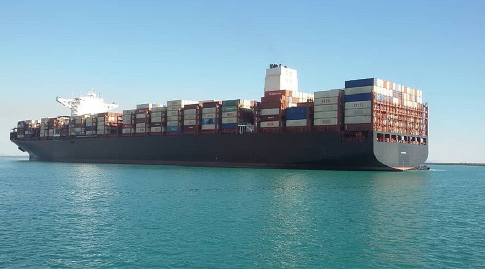 رسو اكبر سفينة حاويات ايرانية في ميناء 