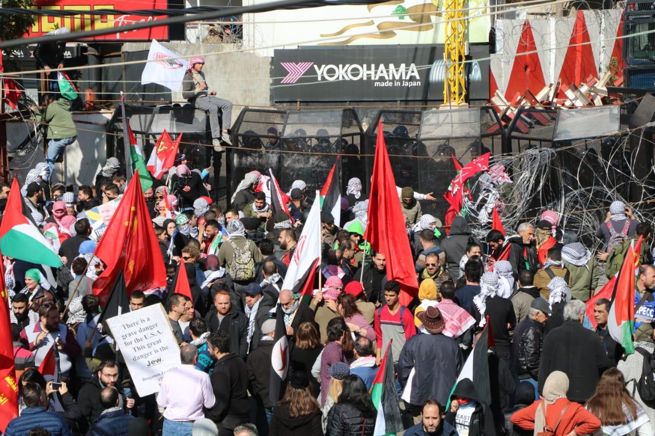 تظاهرات مردم لبنان بر ضد معامله قرن 