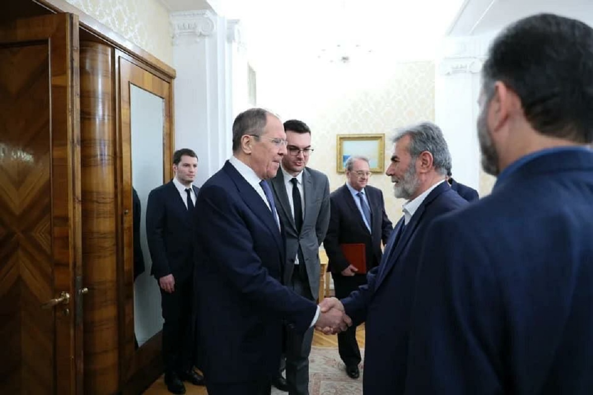دیدار دبیرکل جنبش جهاد اسلامی فلسطین با وزیر خارجه روسیه