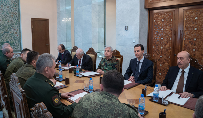 رایزنی وزیر دفاع روسیه با بشار اسد درباره تحولات شمال غرب سوریه