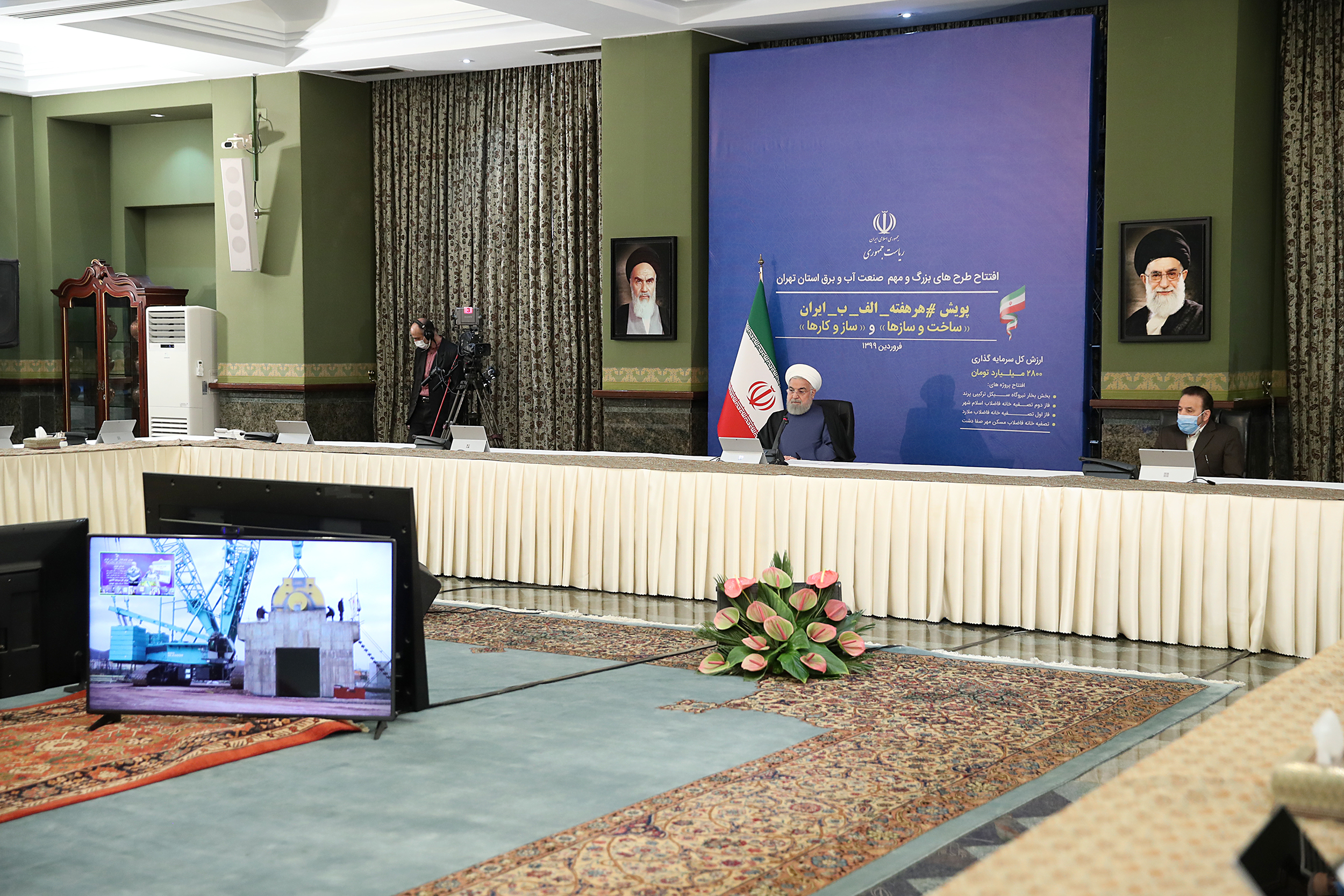 روحانی : ملت ایران لحظه‌ای از تلاش در مسیر سازندگی باز نمی‌ماند