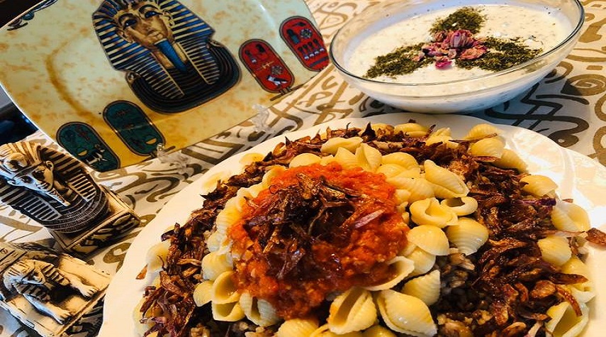 کوشری مصری غذایی خوشمزه و اصیل عربی+طرز تهیه