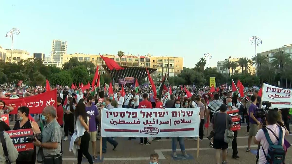 تظاهرات هزاران صهیونیست ضد طرح الحاق کرانه باختری