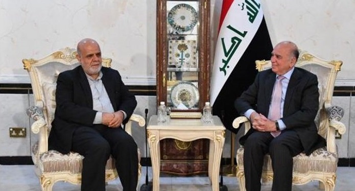 وزیر خارجه عراق و سفیر ایران در بغداد با یکدیگر دیدار کردند