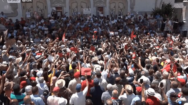 تظاهرات در تونس برای برکناری الغنوشی از ریاست پارلمان
