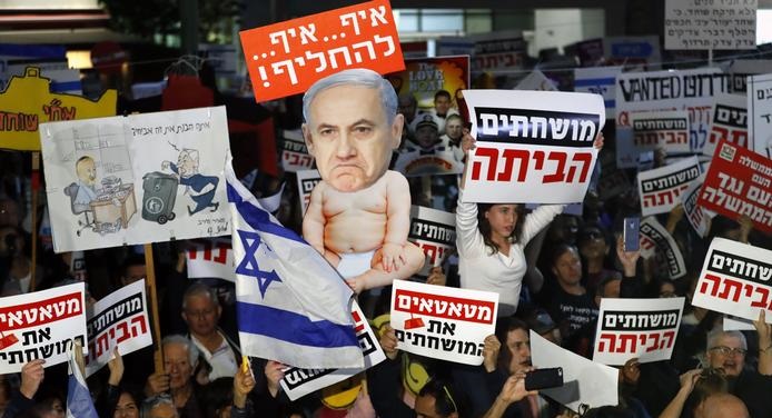 تظاهرات هزاران نفر علیه پرونده فساد نتانیاهو