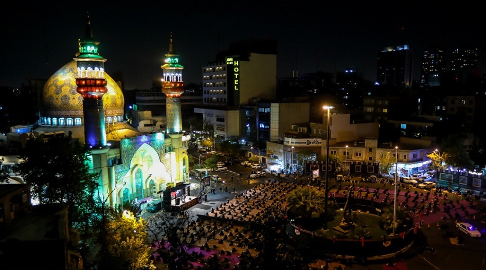 بالصور... اقامة مراسم عاشوراء في الليلة الخامسة من شهر محرم في ساحة فلسطين بطهران