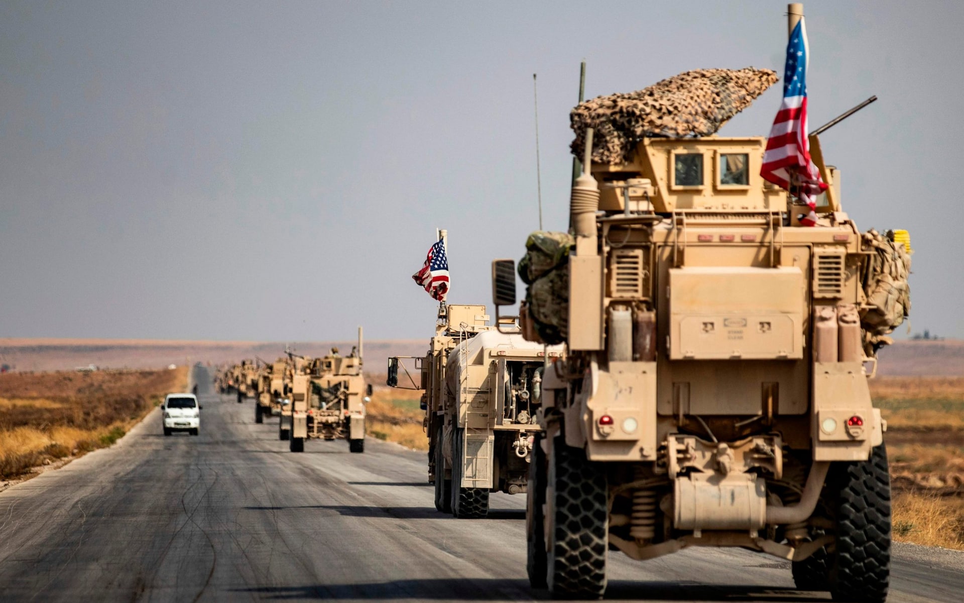 حمله به کاروان ارتش تروریست آمریکا در مرکز عراق