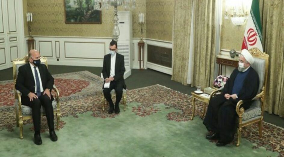 الرئيس الايراني يستقبل وزير الخارجية العراقي