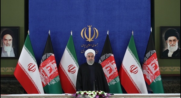 بهره برداری از راه آهن خواف - هرات با حضور رئیسان جمهور ایران و افغانستان 