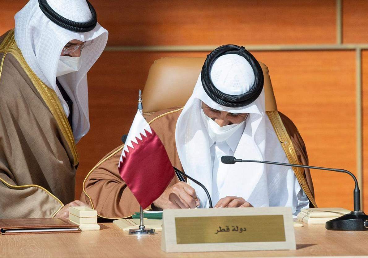 امضای رسمی توافقنامه پایان بحران قطر، توسط اعضای شورای همکاری خلیج فارس