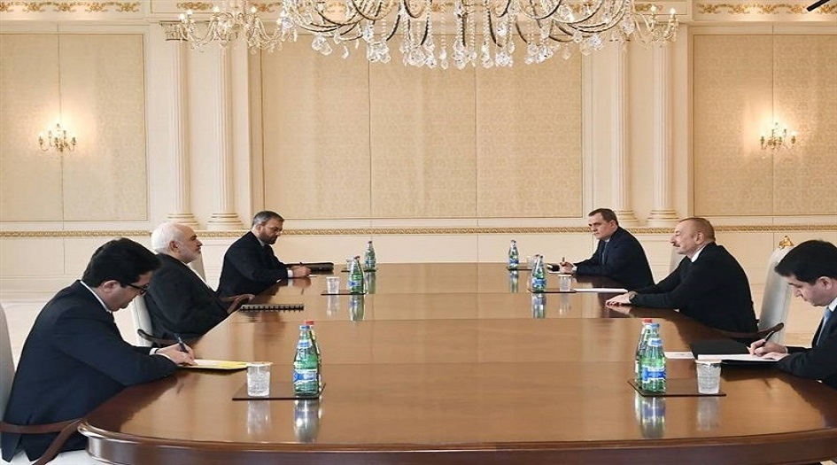 ظريف يلتقي الرئيس الأذربيجاني