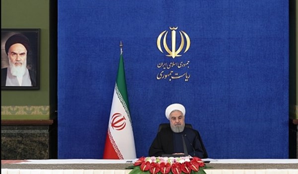الرئيس روحاني: الشعب الايراني صمد وقاوم امام الحظر والضغوط والمؤامرات وكورونا