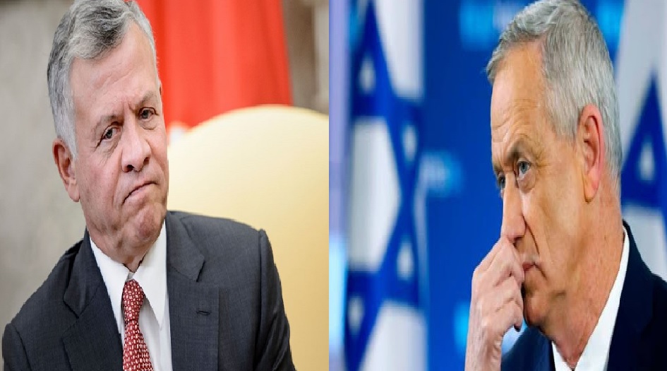 صحيفة تكشف عن لقاء سري بين وزير الحرب الإسرائيلي وملك الأردن