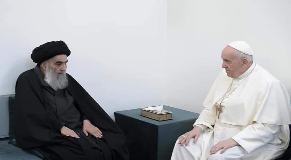 الفاتيكان يصدر بيانا بعد لقاء البابا بالسيد السيستاني
