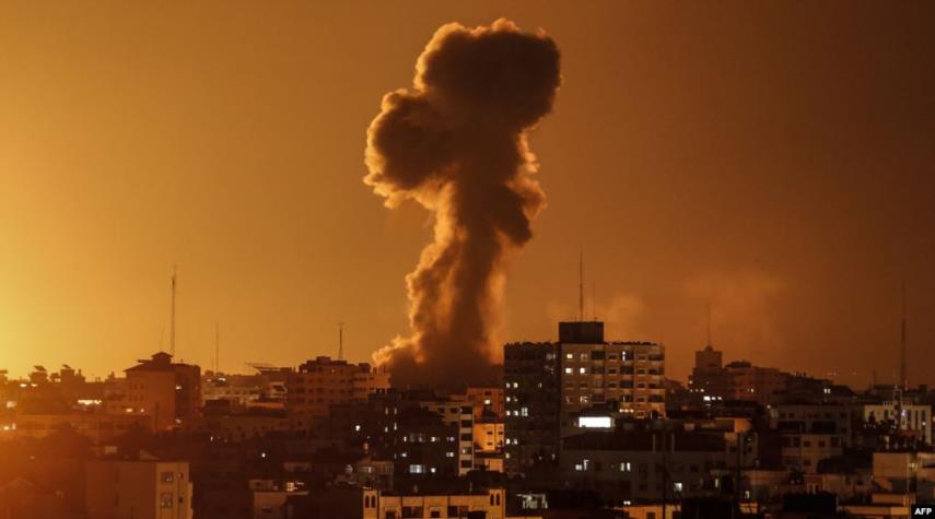 بمباران غزه توسط جنگنده های رژیم صهیونیستی