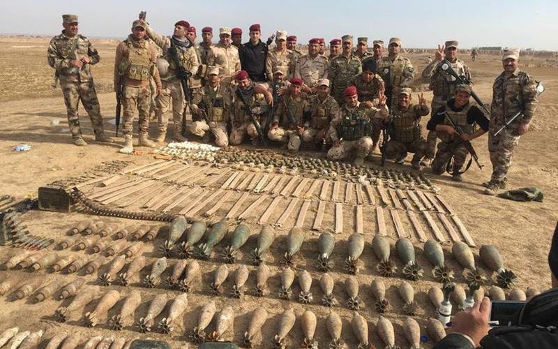 کشف و ضبط تسلیحات و تجهیزات نظامی داعشی ها درعراق