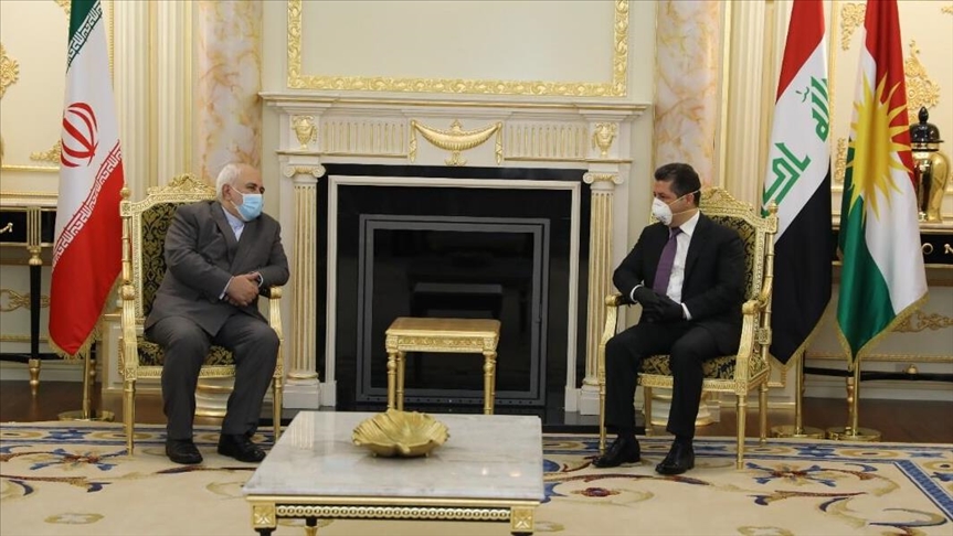 تاکید ظریف و مسرور بارزانی بر عدم اجازه به اقدامات ضد ایرانی در منطقه کردستان عراق