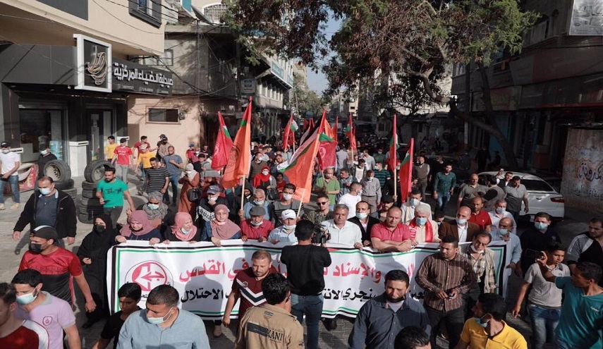 الفلسطينيون يحيون يوم القدس العالمي بالتضامن مع احداث حي الشيخ جراح 