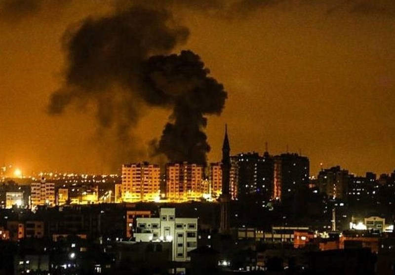 حمله موشکی رژیم صهیونیستی به غرب غزه