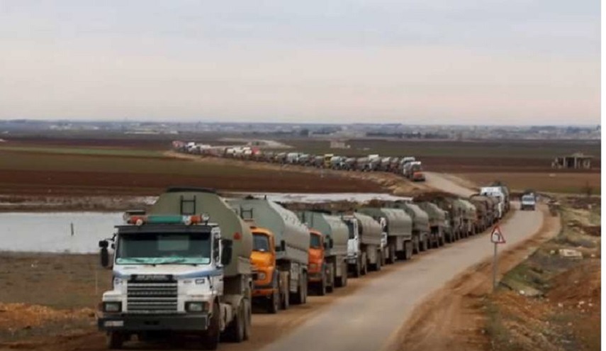 قوات الاحتلال الأمريكي تهرب دفعة جديدة من الحبوب والنفط السوري إلى شمال العراق