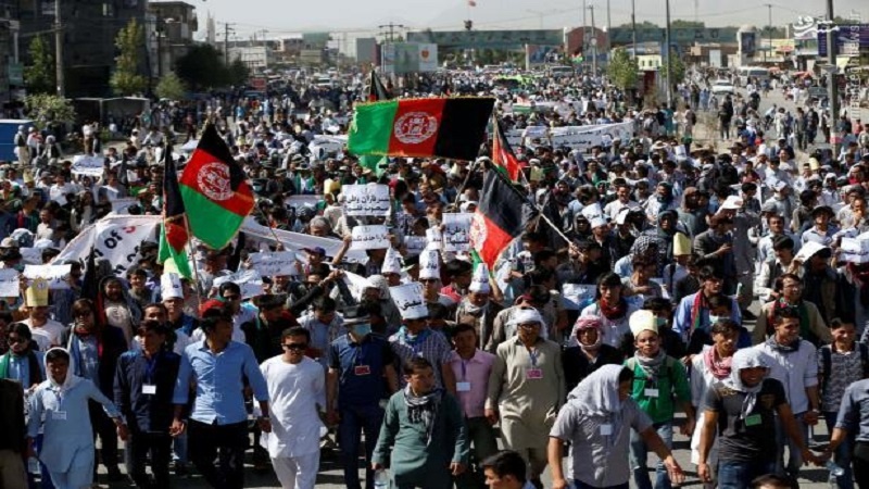 تظاهرات شبانه مردم افغانستان علیه طالبان