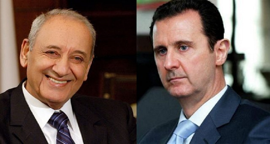 برقية تهنئة من رئيس مجلس النواب اللبناني الى الرئيس السوري