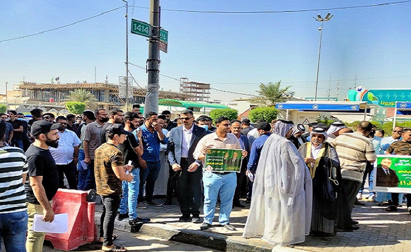 مظاهرات شعبية رافضة لنتائج الانتخابات في كربلاء (صور)