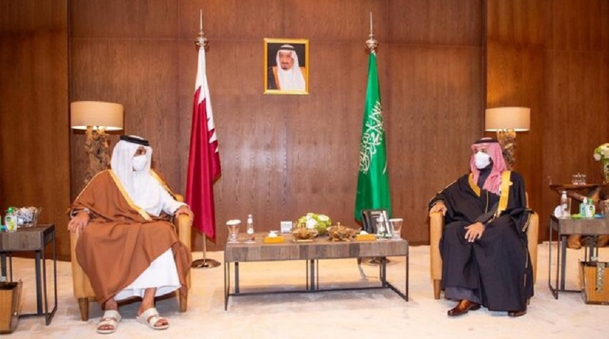 دیدار امیر قطر و بن‌سلمان در ریاض
