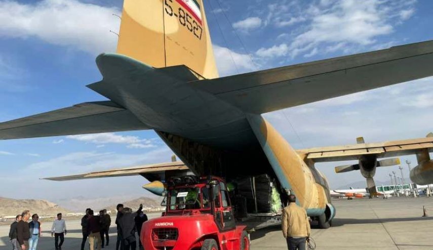 الشحنة الجديدة من المساعدات الإنسانية الإيرانية للشعب الافغاني تصل كابول