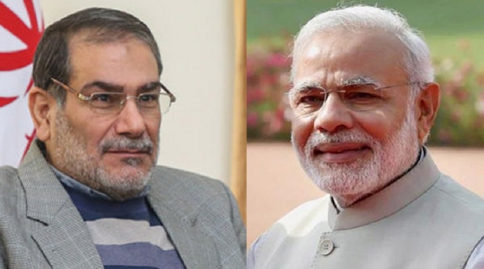امين المجلس الأعلى القومي الايراني يلتقي رئيس الوزراء الهندي