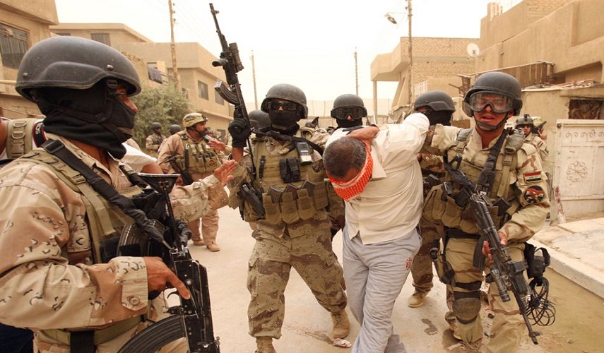 القوات العراقية تعتقل ارهابيا حاول تفجير عبوة ناسفة في الكاظمية