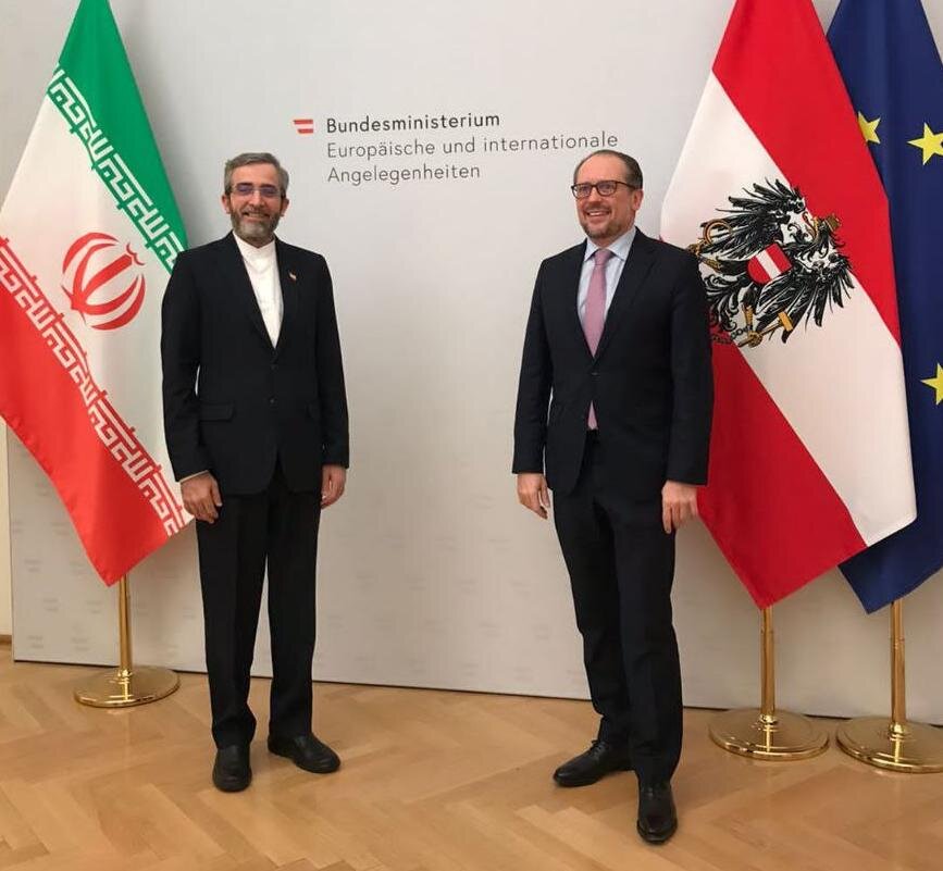 ادامه رایزنی‌های دیپلماتیک باقری در وین ؛ دیدار با وزیر امور خارجه اتریش