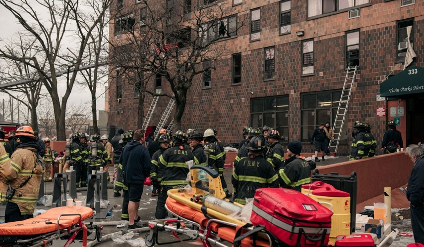 تسعة عشر قتيلا وعشرات المصابين بحريق في نيويورك