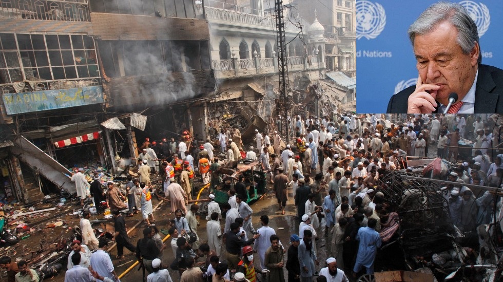 گوترش انفجار در مسجد شیعیان پاکستان را محکوم کرد