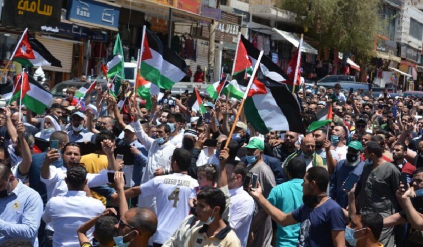 مظاهرات في الأردن تضامنا مع الشعب الفلسطيني