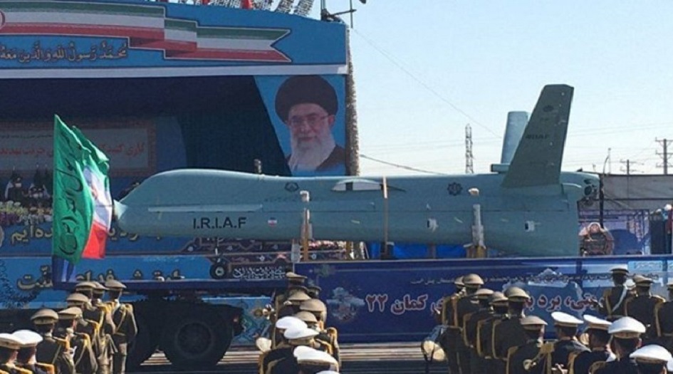 للمرة الاولى ايران تستعرض  الطائرة المسيرة "كمان 22" الاستراتيجية