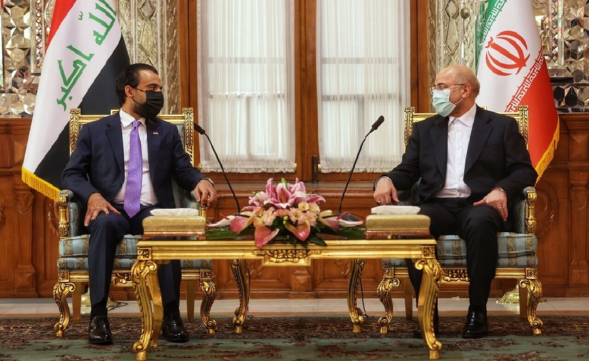 رئيس مجلس النواب الايراني يستقبل نظيره العراقي 