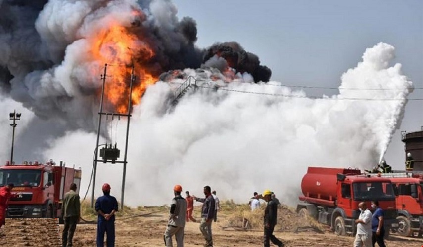 العراق.. هجوم صاروخي يشعل حريقا بمصفاة نفط في أربيل