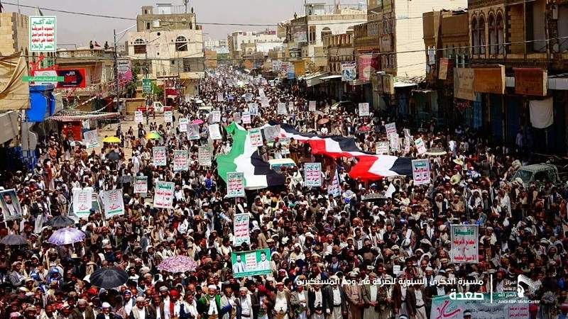 راهپیمایی میلیونی سالگرد «فریاد بر سر مستکبران» در يمن