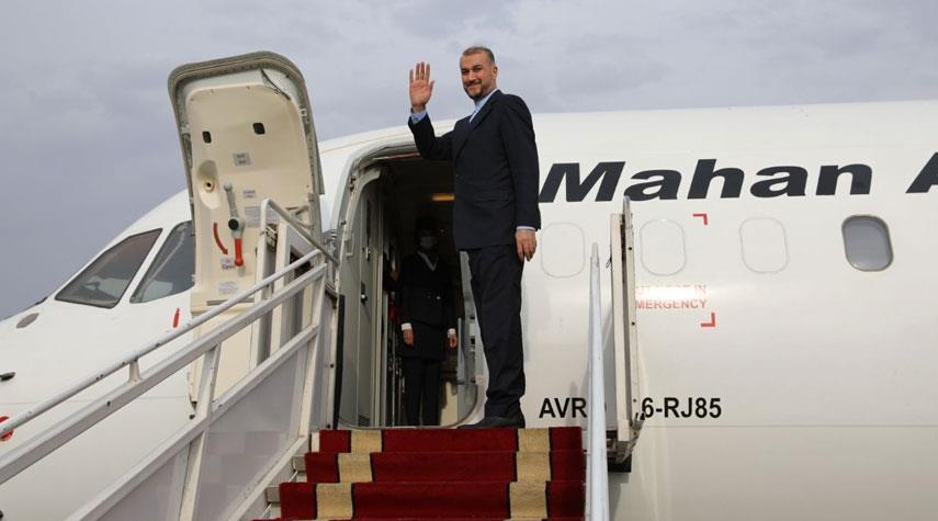وزير الخارجية الإيراني "حسين امير عبد اللهيان"  يغادر الى الهند